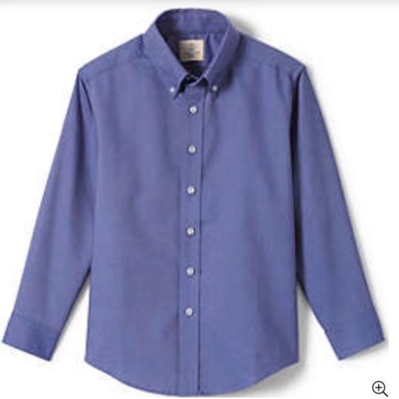 BACK TO SCHOOL UNIFORM Lands' End Blue Cotton Shirt - Picture 1 of 3